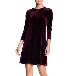 Betsey Johnson Plum velvet dress